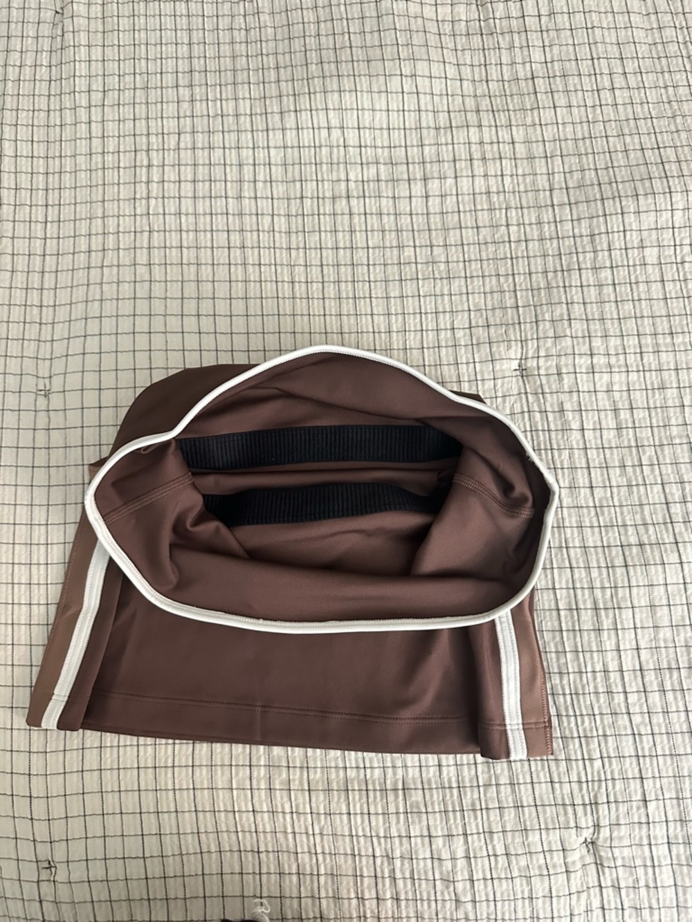 Gymshark piping bandeau with shell walnut brown/ chestnut pink Stripes size S - Picture 7 of 7